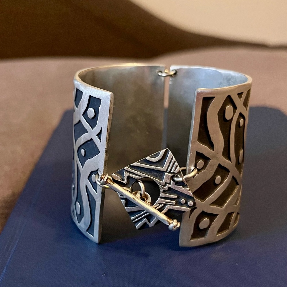 Artisan Alice Seely Pewter Cuff Bracelet
